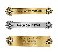 Inter Plaque Funéraire personnalisé - Texte pour Plaque Funéraire - Inter en Acrylique - Forme et Texte Personnalisable (Etoile, Petit)