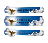 Inter Plaque Funéraire personnalisé - Texte pour Plaque Funéraire - Inter en Acrylique - Forme et Texte Personnalisable - Colombe (Petit)