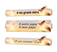 Inter Plaque Funéraire personnalisé - Texte pour Plaque Funéraire - Inter en Plexiglas - Forme et Texte Personnalisable - Colombe Soleil (Petit)