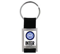 Inter Porte-clés en métal et tissu avec logo. Produit officiel et fabriqué en Italie.