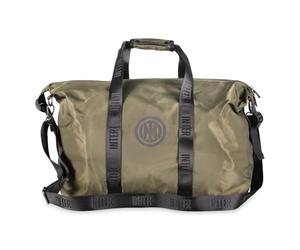 Inter - Sac de Voyage 100% Nylon, 40 litres - Haute qualité, expédition Rapide, Produit Officiel Milan pour Le Travail, Le Stade, Les Voyages, l'école et Tous Les Fans Nerazzurri., Vert foncé, Taglia