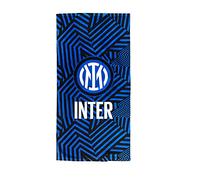 Inter Serviette de Plage en Mousse, 70 x 140, Logo, 100% Coton, Produit Officiel, Graphique Nerazzurra