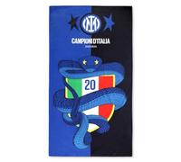 Inter Serviette de Plage Scudetto, Champions d'Italie 23/24, deuxième étoile, 20° Scudetto, Biscione, Serviette, Produit Officiel, 86 x 155 cm