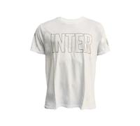 Inter T-Shirt Outline Only Logo Bianca T-Shirt pour Homme Mixte Enfant