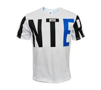 Inter T-Shirt Oversized Wordmark Bianca T-Shirt pour Homme Mixte Enfant