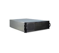 Inter-Tech 3U-30255 Châssis Serveur Rackable 3U Acier Noir/Inox, 1x120mm Avant, ATX/microATX/Mini-ITX, 12x 3.5", 6x 5.25", 14x 2.5"