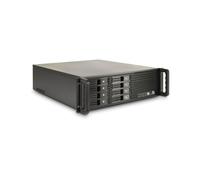 Inter-Tech 3U-3508 Châssis Serveur Rackable 3U Noir, ATX/microATX/Mini-ITX, 2x 5.25" ext, 2x 2.5" int, Ventilation 2x80mm avant/2x60mm arrière