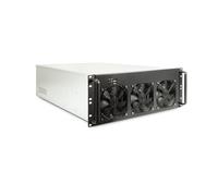 Inter-Tech 4F28 Rack 4U Acier Noir/Argent, Cartes mères ATX/EATX/microATX/Mini-ITX, 28x 3.5", 4x 2.5", 3x 120mm avant, 2x 80mm arrière