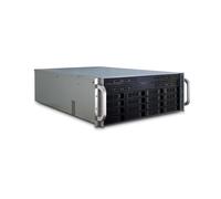 Inter-Tech 4U-4416L Châssis Serveur Rackable 4U Noir/Argent, Accepte Cartes Mères ATX/EATX/microATX/Mini-ITX/SSI EEB, 2x80mm, Baies 2.5"/3.5", USB 3.2 Gen 1