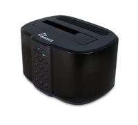 Inter-Tech 88884070 Station d'accueil HDD/SSD 2.5/3.5" SATA I/II/III USB 3.2 Gen 1 Type-B, Aluminium Noir, Capacité 16To max., Windows/macOS