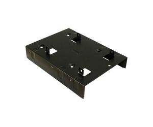 Inter-Tech 88885232 : Panneau de façade Noir pour 2x HDD/SSD 2.5" en acier (35x103x142mm) - Obturateur de baie de lecteur