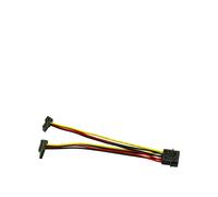 Inter-Tech 88885307 : Câble d'alimentation interne 0.15m, Molex 4-pin (Mâle, Droit) vers 2 x SATA 15 broches (Femelle, Courbe 90°)