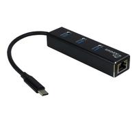 Argus IT-410 - Concentrateur (hub) - 3 x SuperSpeed USB 3.0 + 1 x 10/100/1000 - de bureau