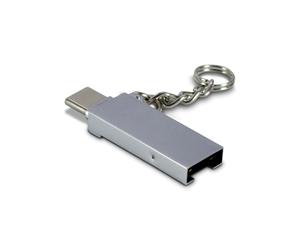 Inter-Tech 88885469 Lecteur de Carte MicroSD Interne Zinc USB 2.0 Type-A/Type-C 15x40x6mm