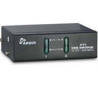 Inter-Tech 88887200 IPC KVM Switch AS-21DA DVI, Metall