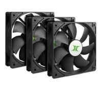 Inter-Tech Ventilateur boîtier PC 88887289 12 cm Noir 3 pièces
