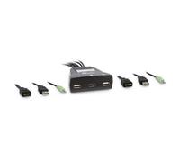 Inter-Tech 88887340 commutateur écran, clavier et souris Noir
