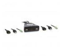 Inter-Tech 88887340 commutateur écran, Clavier et Souris Noir