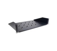 Inter-Tech 88887344 Étagère Rack 2U Noir 480x300x89mm, Acier, Kit de Montage Inclus, Poids 1.57kg
