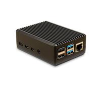 Inter-Tech 88887359 Emplacement Aluminium Noir pour Raspberry Pi, Dimensions 90x64x33mm, Compatibilité Raspberry Pi, Référence 88887359