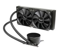 Inter-Tech Refroidissement à eau AIO 240 mm – Pompe à double chambre, plaque thermique en cuivre