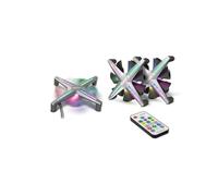 Inter-Tech ALSEYE X12 KIT - Ventilateur 120mm, 800-1200 RPM, 71.7 m³/h, 26.3 dB, Roulement Hydraulique, LED RGB, 3/4-Pin, 12V, Inclut Contrôleur & Télécommande (x3)