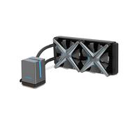 Inter-Tech ALSEYE X240 Refroidisseur liquide tout-en-un pour processeur, sockets LGA 115x/1200/1366/20xx, AMx/FMx, TDP 280W, 2 ventilateurs 120mm, 95.65 m³/h, éclairage RGB.