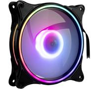 Inter-Tech Argus RS08 Ventilateur pour PC noir (l x H x P) 120 x 120 x 25 mm avec télécommande, avec éclairage LED