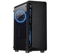 Inter-Tech Boîtier PC C-3 Saphir - Tour acier, verre trempé - ATX/ITX/Micro-ATX - Noir