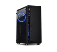 Inter-Tech C-3 Saphir Tower Noir - Boîtier PC ATX/micro-ATX/ITX Acier/Verre Trempé, 2x 3.5", 3x 2.5", Vent. Arrière 120mm, USB 3.2 Gen 1