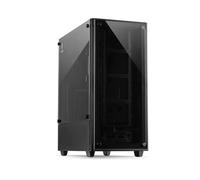 Inter-Tech C-303 Mirror Full Tower Noir : Boîtier PC ATX/micro ATX/ITX, 2x 3.5", 4x 2.5", Verre trempé, USB 3.2 Gen 1, Ventilation 120/140mm, Noir
