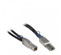 Inter-Tech - Câble Externe Sas - Sas 12gbit/S - 4 Mini Multivoies Blindés 36 Broches (M) Pour 4 Sas Mini Multivoies Blindés 26 Broches (Sff-8088) (M) - 1 M - Noir