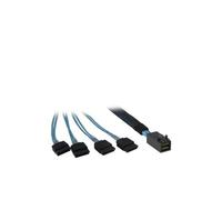 Inter-Tech - Câble SATA / SAS - SAS 12Gbit/s - Disque dur SAS Mini 4x (SFF-8643) pour SATA - 50 cm - noir, bleu
