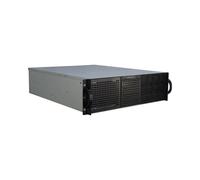 Inter-Tech Châssis Serveur Rackable 3U-30240 Noir Acier, compatible ATX/Flex-ATX/microATX/Mini-ITX, 12x3.5" internes, 6x5.25" externes, 1x120mm avant, 2x60mm arrière