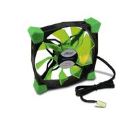 Inter-Tech CobaNitrox N-120-GR Ventilateur 120mm 1200tr/min 19dB 90 CFM pour Boitier PC Noir/Vert, Dimensions 120x120x25mm