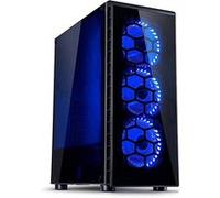 Inter-Tech Boîtier midi CXC2 - ATX - panneau latéral acrylique - USB/Audio - sans alimentation - Noir