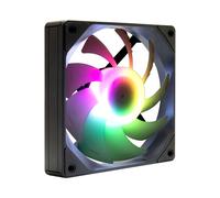 Inter-Tech ES-011 Ventilateur 120mm pour Boitier PC, 800-1950 RPM, 127 CFM, 2.4 mmH2O, LED Multi, 12V, MTBF 30000h, Noir
