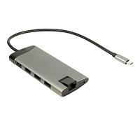 Inter-Tech GDC-802 - Station d'accueil multifonctionnelle USB Type C HDMI Argenté