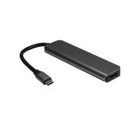 Inter-Tech H-469-1 Hub USB 3.2 Gen 1 Type-C, 2x Type-A & 2x Type-C, HDMI 2.0 4K 30Hz, Power Delivery 3.0 100W, Noir