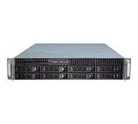 Inter-Tech IPC 2U-2408 Support Noir, Acier inoxydable