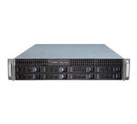 Inter-Tech IPC 2U-2408 Support Noir, Acier inoxydable