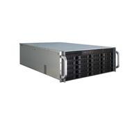 Inter-Tech IPC 4U-4420 Châssis Serveur Rackable 19" Acier 4U ATX/EATX/microATX/Mini-ITX 2x 3.5" 23x 2.5" USB 2.0 Bleu/Inox, 3x120mm + 2x80mm