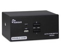 Inter-Tech AS-22HA HDMI commutateur écran, clavier et souris Noir - Commutateurs écran-clavier-souris (USB, USB, HDMI, USB Type-A,USB Type-B, Full HD+, 1920 x 1440 pixels)