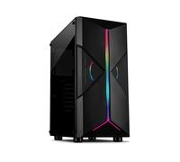 Inter-Tech IT-3306 CAVY Tower ATX/Micro ATX/ITX Noir, 1x120mm avant, Acrylique, USB 3.2 Gen 1, Baies 2x3.5" et 2x2.5", Vitre latérale, RGB