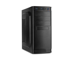 Inter-Tech IT-5905 - Boîtier PC Midi Tower Noir, ATX/micro ATX, 3x 5.25" Externe, 4x 3.5", 2x 2.5", USB 3.2 Gen 1, Ventilation 120/80mm, 200x415x410mm