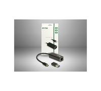 Inter-Tech IT-732 Adaptateur Ethernet 2.5GbE, USB Type-C, RJ-45, compatible IEEE 802.3/ab/bz/u, Wake-on-LAN, pour PC/Portable, Gris, 22x235x15mm