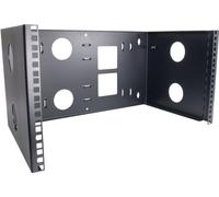 Inter-Tech Kit de support (vertical) - adapté au montage mural - RAL 9005 - 6U - 48,3 cm (19")
