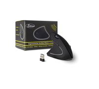 Inter-Tech KM-206L Souris Optique Ambidextre 1600 DPI RF sans fil 2.4 GHz, 6 Boutons, Design Vertical, Compatible Windows/Mac/Linux