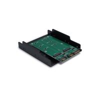 Inter-Tech KT005B Adaptateur d'Interface Interne M.2 vers SATA 6 Gbit/s, 101x140x25mm, Support Windows, macOS, Linux, Noir/Vert