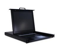 Inter-Tech KVM-1708 LED - Console KVM avec commutateur KVM - 8 ports - PS/2, USB - QWERTZ - 17" - rack-montable - 1280 x 1024 @ 75 Hz - 300 lumens -
